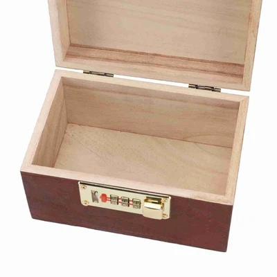 Wooden Money Chest Box Wooden Money Storage Box Lockable Large Capacity - Image 1 of 4