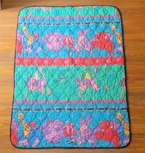 Vtg 1990s Disney Lion King Toddler Bed Baby Crib Blanket Comforter Simba 39 X 51 - Picture 1 of 10