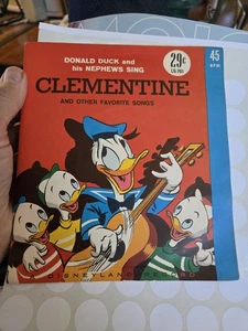 Donald Duck Disneyland Schallplatte Clemintine 45 Selten 60er Neuwertig Unbespielt Selten... - Bild 1 von 3