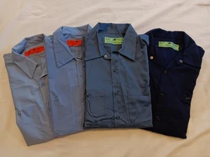 Vintage Red Kap Button-Up Hemd XL Reg Blau Langarm Made In USA - Bild 1 von 24