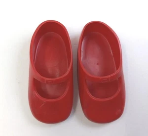 Zapatos rojos ideales vintage para muñeca de 16" repuesto de goma - Imagen 1 de 9
