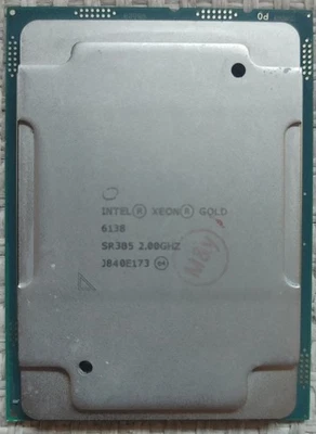 Intel Xeon Gold 6138 2.0 GHz 20 Cores SR3B5 CD8067303406100 - Immagine 1 di 2