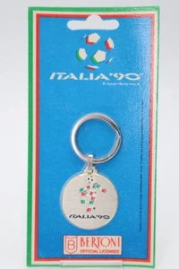 Vintage FIFA Italian World Cup 1990 Bertoni Italia '90 Mascot Round Keychain NEW - Picture 1 of 4