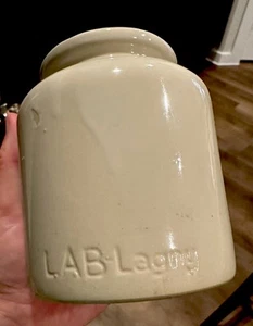 Vintage LAB-Lagny French Mustard Stoneware Crock Pottery - Picture 1 of 7