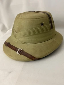 Vtg Bombay Bowler Safari Pith Hat Helmet 786 British Men's 7.5 Sun Proof  India - Picture 1 of 15