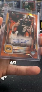 Beau Pribula 2025 Bowman Chrome U Sapphire 1st ORANGE REFRACTOR  Auto /25 MIZZ - Picture 1 of 1