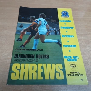 Rovers Shrewsbury Town v Blackburn (D2), 17/1/1981 - Imagen 1 de 2
