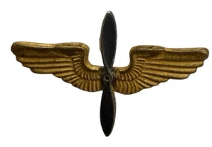 WWII US Army Air Corps Force Officer Collar Device Pin Insignia - Picture 1 of 4
