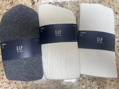 Paquete de tres mallas Gap GapKids niñas gris, blanco, patrón blanco XL / XXL nuevas  Foto 1 de 2