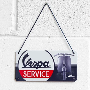 Vespa Service hängen 20 cm Blech Wandschild Plakette Zuhause Garage Dekoration Biker Kunst - Bild 1 von 3