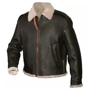 Chaqueta de piloto de aviador de vuelo de aviador de vuelo bombardero B6 de oveja real para hombre - Imagen 1 de 4