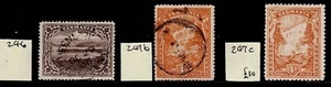 1905-12 Tas, set of 3 Pictorial stamps, P12.5 or 11, Crown/A wmk SG246-47 M/U - Picture 1 of 2