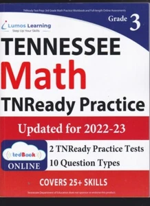 TNReady Test Prep: 3. Gr. Mathe-Übungs-Arbeitsbuch & Online-Bewertung in voller Länge - Bild 1 von 2