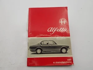 Manual Uso y Mantenimiento Alfa Romeo Alfetta Cubierta Rojo Edizione La '1974 - Imagen 1 de 24