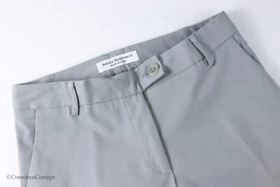 Pantalón de Vestido Amina Rubinacci Divino Estilo S 40 XS Gris Pizarra Algodón Elastizado VERANO Foto 1 de 4
