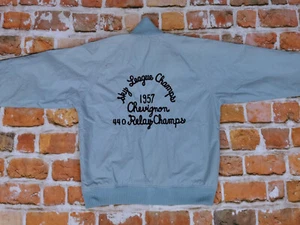CHEVIGNON 57 CHAQUETA VINTAGE RELAY CHAMPS HELL EIS AQUA AZUL TALLA M TIP TOP - Imagen 1 de 10
