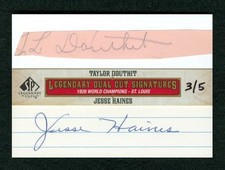 Jesse Haines Taylor Douthit 2011 Sp Legendary Cuts 3/5 Dual Cut Signatures Auto