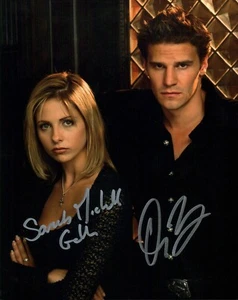 Buffy l'ammazzavampiri foto firmata 8x10 Gellar Boreanaz Beckett JSA Cert Auto - Foto 1 di 3