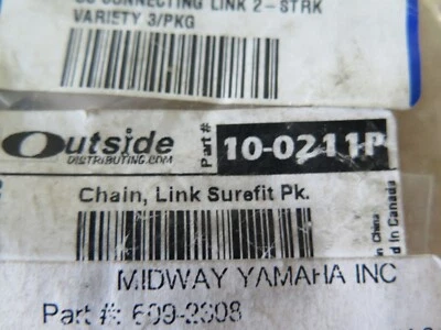 Outside Distributing 10-0211P Surefit Master Link 3 Pack 2 Stroke Chain (12A4-1) - Image 1 of 2