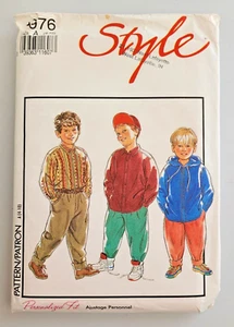 90s Style Sew Pattern 1976 Boys Hooded Jacket, Buttoned Shirt, & Pants 4-10 UC - Picture 1 of 3