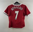 Manchester United Ronaldo 7 Home Football Shirt 2004/06 Womens Large Nike F949
