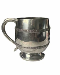 Vintage English Pewter Mug Hamilton Laidlaw & Co BPC 4.5" Tall Good Condition - Picture 1 of 8