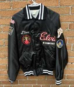 Vintage Elvis Presley Tour Jacket TCB Howe Customized Extra Patches Size Medium - Bild 1 von 17
