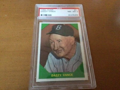 1960 Fleer Dazzy Vance #51  PSA 8 - Image 1 of 3