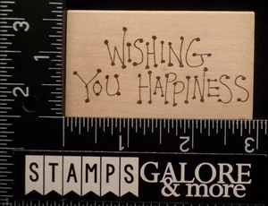 JUDITH RUBBER STAMPS G-12 - WISHING YOU HAPPINESS - SAYING #319 - Picture 1 of 2