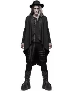 Punk Rave Agent Of Chaos Mens Apocalyptic Gothic Cloak Jacket - Picture 1 of 12