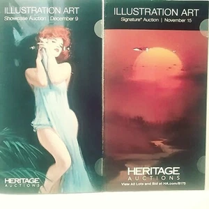 FOLLETOS DE VISTA PREVIA SUBASTA DE ARTE ILUSTRACIÓN, Heritage 2024, ea. Plegable 6pg, COMO NUEVO - Imagen 1 de 4