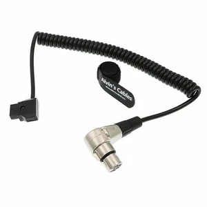 D-Tap to XLR 4 Pin Female Right Angle Power Cable for Sony Blackmagic Panasonic - Picture 1 of 9