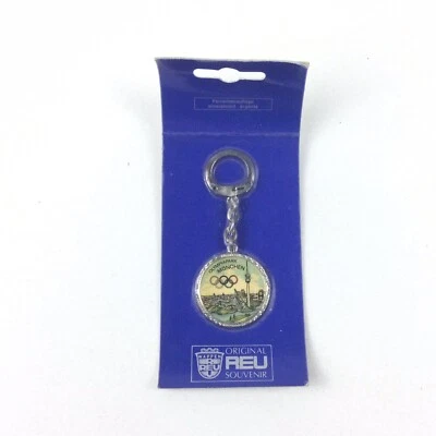 Munchen Olympia Park Munich Olympics 1972 Keychain REU Souvenir Silver Plated - Image 1 of 4