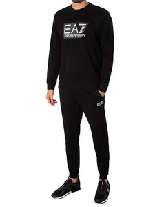 EA7 Men's Graphic Tracksuit, Black
