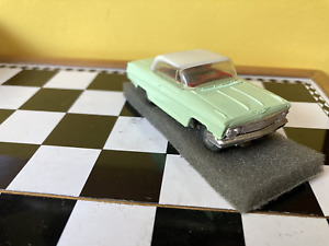 Rare Vintage Atlas HO Slot Car, Sea Foam Green & White Roof Chevrolet Impala.