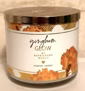 Bath & Body Works Gingham Glow Candle 3-Wick Scented Large 14.5 Oz NEW - Picture 1 of 4