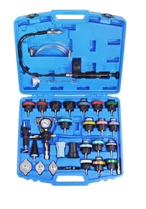 YSTOOL RADIATOR PRESSURE TEST: 28pc, PNEUMATIC VACUUM COOLING SYSTEM PURGE KIT - Foto 1 di 7