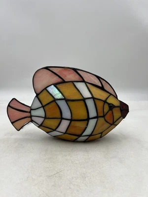 Tiffany стиль витраж рыбы абажур замена морской прибрежное стекло - Изображение 1 из 4