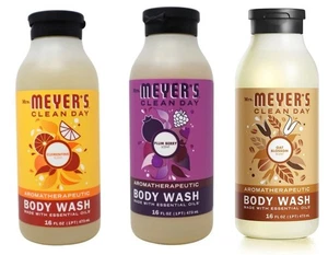 3 Mrs Meyers Duschgel CLEMENTINE-HAFERBLÜTE-PFLAUMENBEERE Aroma therapeutisch 16oz - Bild 1 von 7