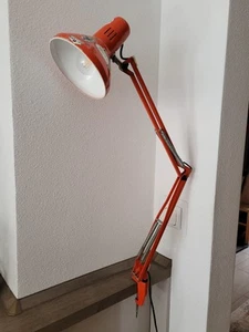 Architektenlampe, Klemmlampe. Vintage,Orange Farbe.70er. - Bild 1 von 18