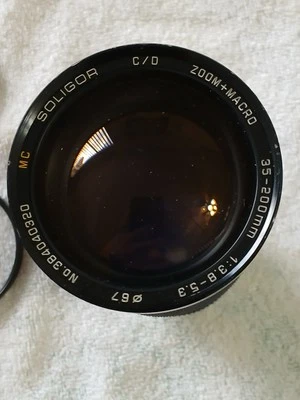 Soligor C/D MC 35-200mm f/3.8-5.3 Zoom+Macro Lens Pentax K PK Mount + UV Filter - Image 1 of 4