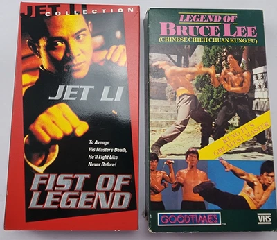 Lot of 2 Martial Arts VHS – Fist of Legend (Jet Li) + Legend of Bruce Lee - Imagem 1 de 3