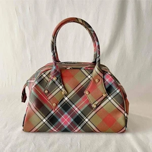 Vivienne Westwood Leather Handbag Yasmine Bag Plaid pattern 21 x 31 x 13cm - Picture 1 of 6