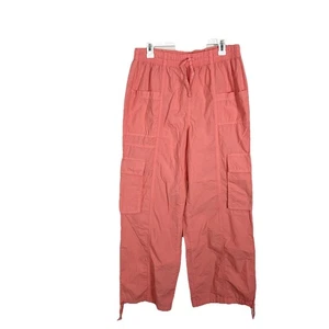 Aerie High Waisted Go-For-It Baggy Cargo Pant Size Medium Coral Pink Y2K - Bild 1 von 8