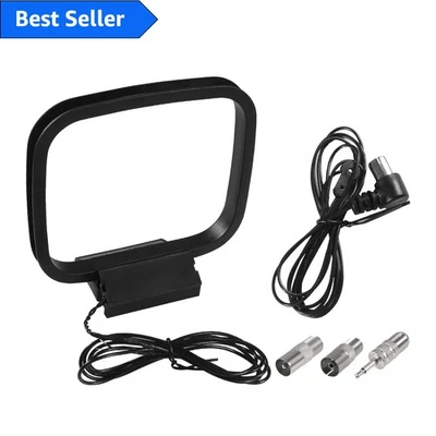 Juego completo de antenas FM y AM - 75 ohmios, 4,9 pies, 3 conectores para uso doméstico Foto 1 de 4