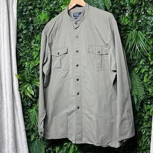 Vintage Polo Ralph Lauren Shirt Mens XL Olive Green Long Sleeve Button Up 2946 - Picture 1 of 9