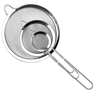 Relota Set di Setaccio da Cucina 19/25/36.5 cm Colino Acciaio Inox Maglia Fine - Immagine 1 di 4
