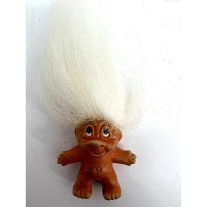 Muñeca Lucky Troll miniatura DAM vintage 1989 con cabello rubio - Imagen 1 de 4