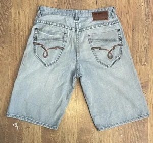 Vintage Y2K Ecko Unltd Embroidered Baggy Denim Jorts Jean Shorts Men's 36 - Picture 1 of 12