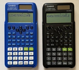 LOT 2 Casio fx-300ES PLUS 2nd edition Blue & Black Scientific Calculators TESTED - Picture 1 of 5